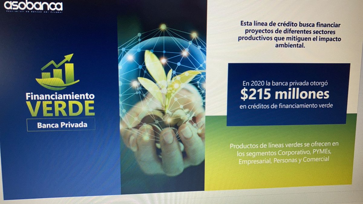 espae's tweet photo. David Grey, CEO de @asobancos  interviene en el webinar sobre Finanzas Sostenibles y enfatiza que la banca ecuatoriana está alineada con los #ODS. "Hay suficiente dinero para financiar la Agenda 2030 pero no está en el lugar adecuado". https://t.co/JI3jzRldlw