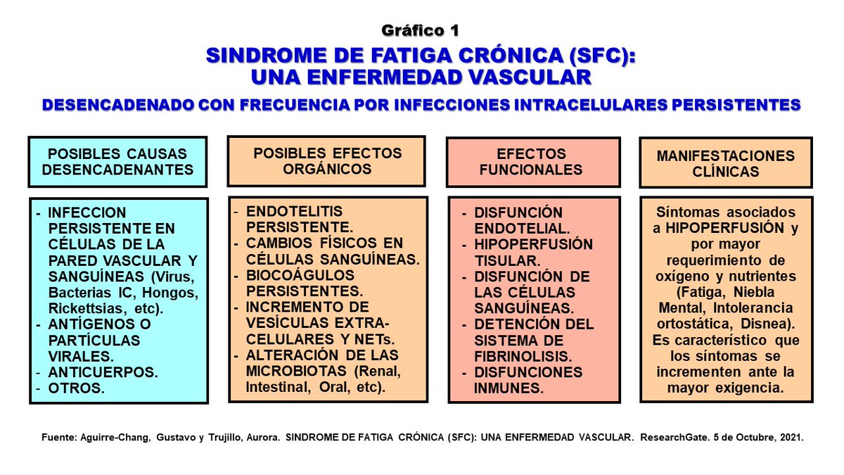 Aguirre1Gustavo's tweet photo. SINDROME DE FATIGA CRÓNICA (SFC): UNA ENFERMEDAD VASCULAR.
https://t.co/gwvLBMZN5v
La Hipoperfusión que se presenta está asociada a disfunción en las células endoteliales y  sanguíneas.
Al no haber daño orgánico evidente, se requiere realizar pruebas funcionales como el SPECT/TC. https://t.co/I1S2EkpHaf