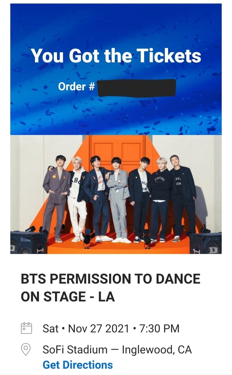 emjaybaybie's tweet photo. so stressed for today, not thinking I would get any tickets. 15 min wait for 11/27 queue, 25 min for 11/28. Only nosebleeds left for first day but got VIP for 2nd day!!! I cannot believe it. I am going to see my boys!!!
#PTD_ON_STAGE_LA 
#PermissionToDanceOnStageLA 
#BTSCONCERT https://t.co/KQDGzd3JMT