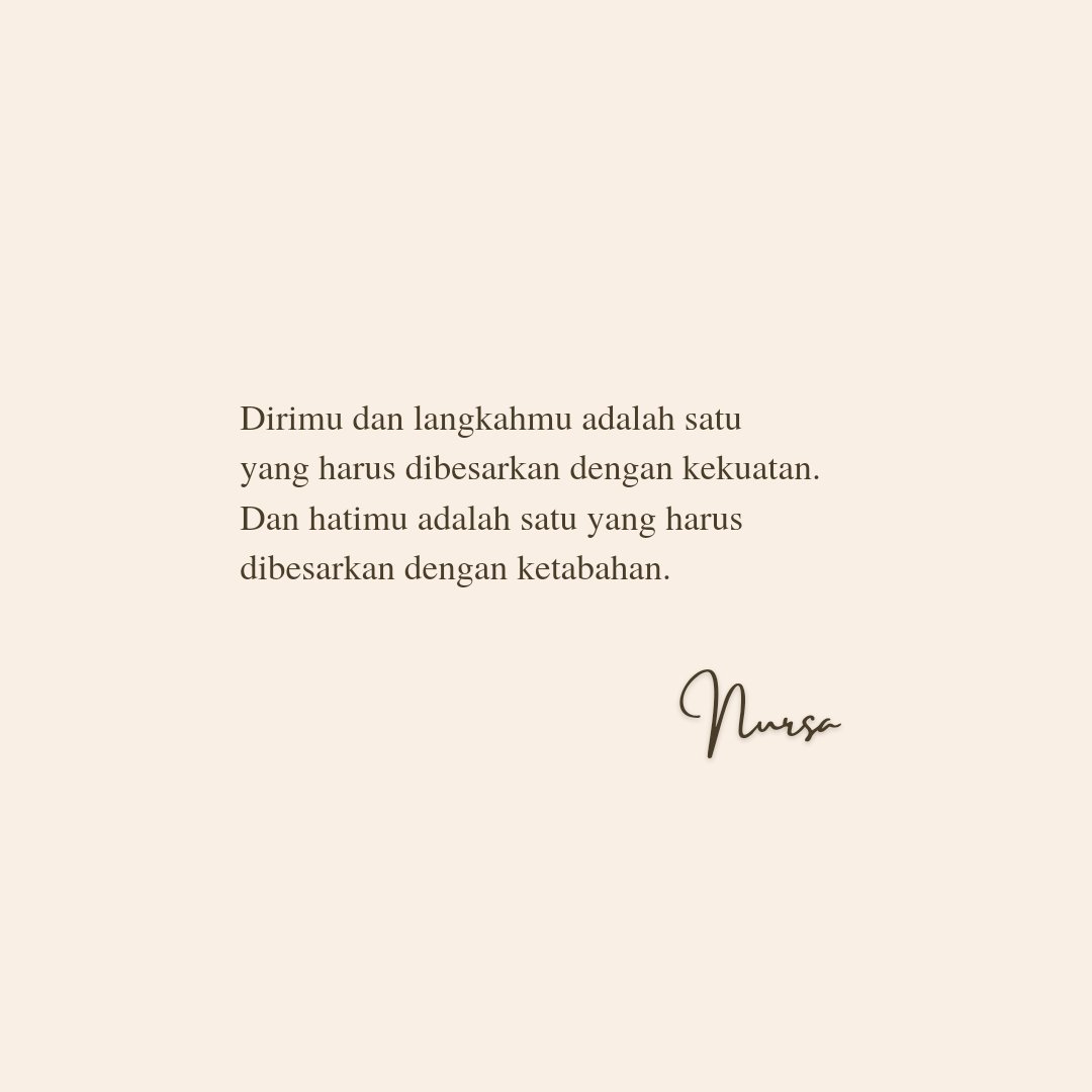 nursaa96_'s tweet photo. Langkah dan hati ♥️

#quote https://t.co/womMekIXuE