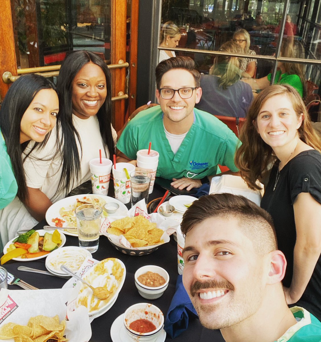 D_MundyFNP's tweet photo. Best coworkers ever!  Family forever!  #ochsnernephro #nephron #HRS #bestnephroappsintheworld @OchsnerNephro @VelezNephHepato @therealleadAPP @kevin_agnp @SarahRosenbloo3 https://t.co/GSh9a0xD4X