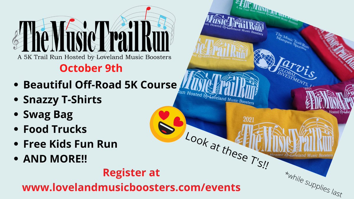 Tiger_Beats's tweet photo. It's not too late to register for The Music Trail Run THIS SATURDAY! This is gonna be a great event that you won't want to miss!

Packet Pick Up 3-5 pm Fri, Oct. 8th @ Lemons and Limes Boutique or at the event! 
Register at https://t.co/8u9qq9vZvs
or at event until start time! https://t.co/soYxC46sdj