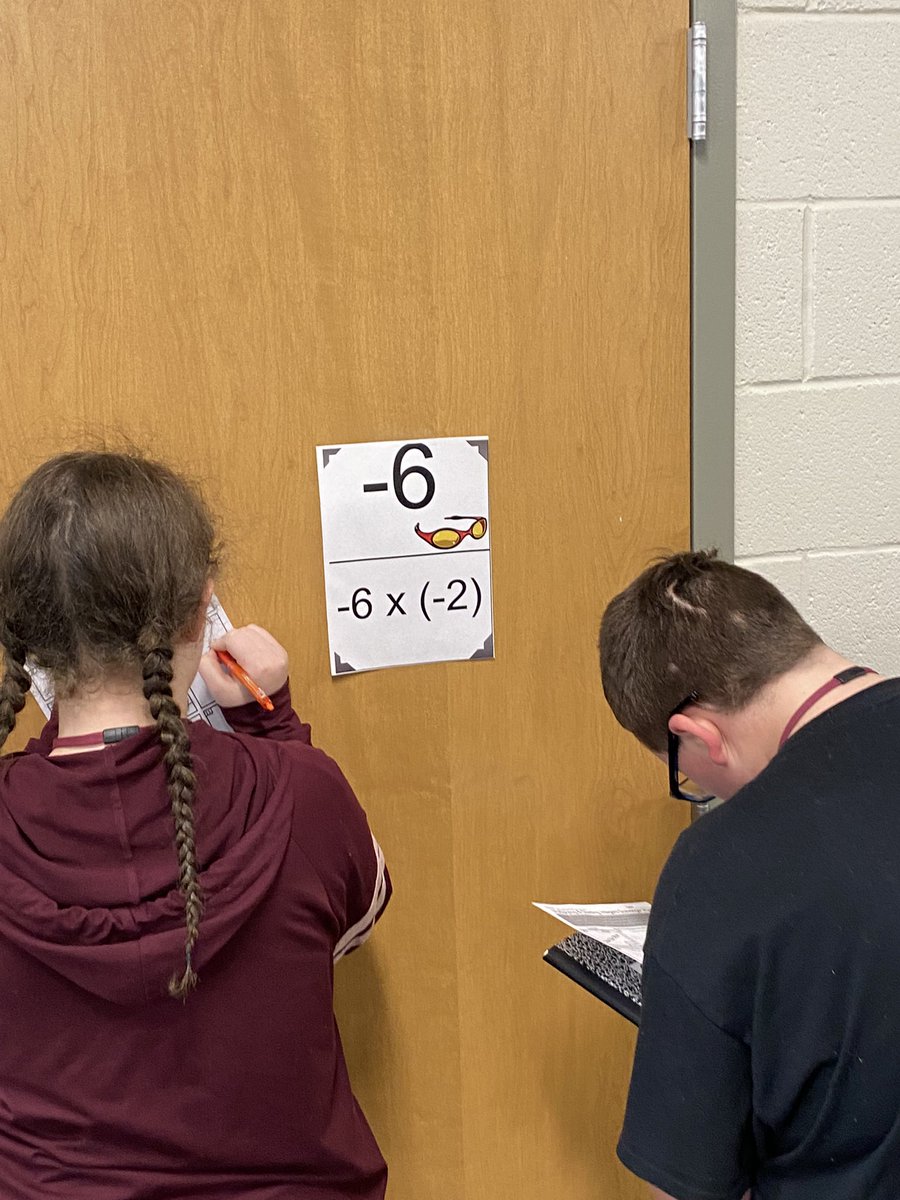 MsRankin_'s tweet photo. Students were up and moving today working on a multiplying and dividing integers scavenger hunt! #Lex1math #PelionPROWL #PMSGrows https://t.co/2hblMiWraO