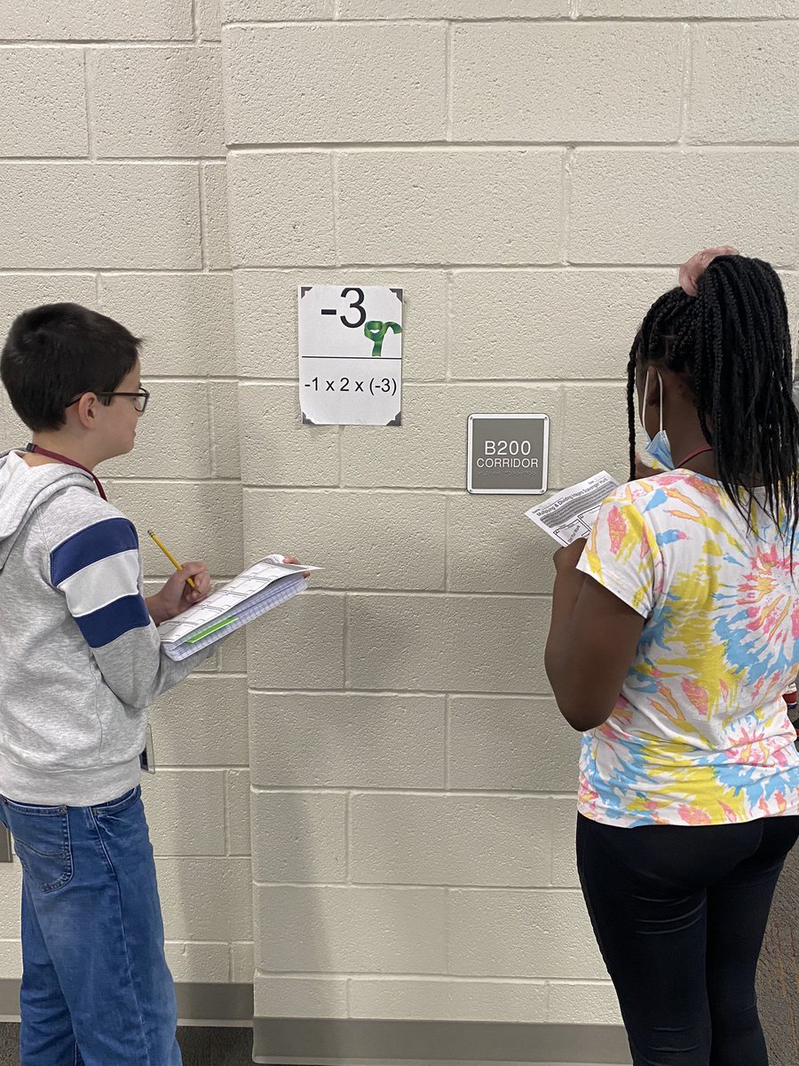 MsRankin_'s tweet photo. Students were up and moving today working on a multiplying and dividing integers scavenger hunt! #Lex1math #PelionPROWL #PMSGrows https://t.co/2hblMiWraO