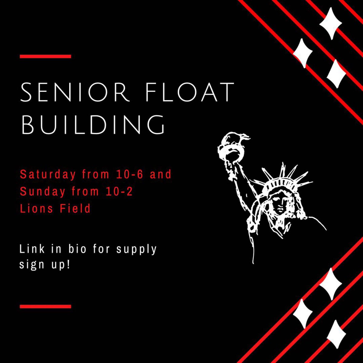 2022romeo's tweet photo. ‼️ATTENTION SENIORS‼️ Come to float building this Friday and Saturday to contribute to the senior float! https://t.co/dyeBaIBoSr