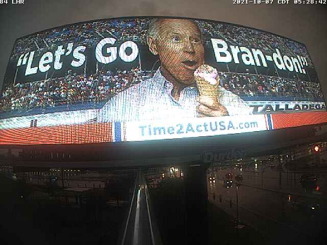 DurdenOutdoor's tweet photo. One of our clients, https://t.co/wDOYQerHFG is once again catching national attention with their latest #JoeBiden ice cream billboards. 🍦 #talladega #time2actusa #letsgobrandon https://t.co/9Mcie83PnV