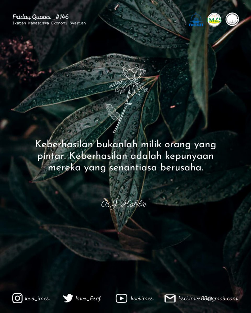 Kadang keberhasilan bukan diukur dari pendidikan yang ditempuh seseorang. Justru keberhasilan bisa diraih oleh siapa saja yang terus berusaha tanpa kenal menyerah.

Tidak ada kesuksesan yang datang dengan sendirinya. Kesuksesan adalah impian yang harus Anda USAHAKAN.