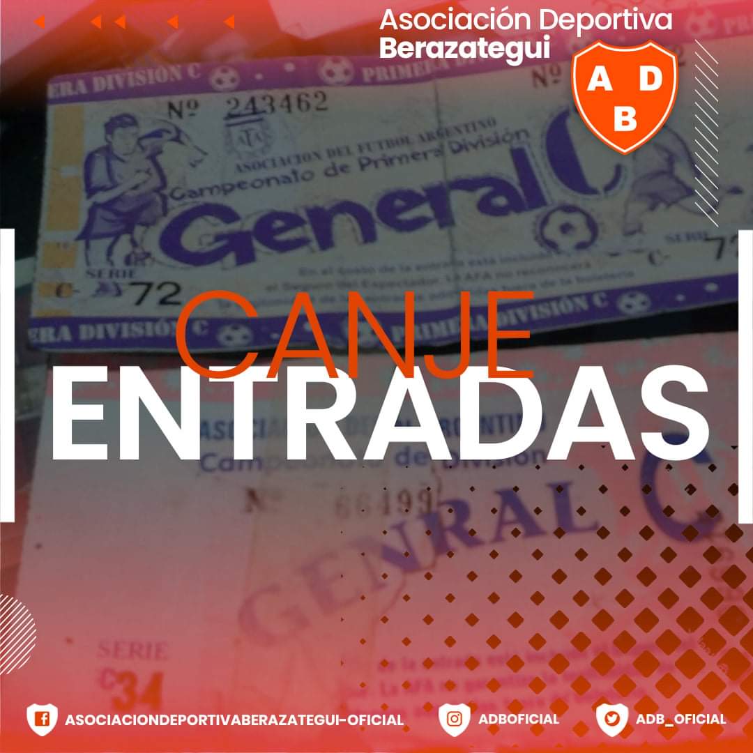 🎫 #CanjedeEntradas

Mañana viernes de 9 a 12 hs.

¡ATENCIÓN!

👉 El ingreso es sólo para asociados y con CUOTA AL DÍA.
👉 NO se registran nuevos socios.
👉 Por lo determinado por el Comité de Seguridad sólo se habilitará la platea. 

▶️ Valor Adicional Platea: $500.