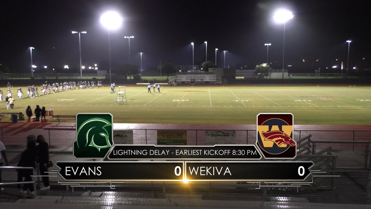 The field is open! Teams are warming up now and we're going to try to get to kickoff around 8:30 pm or shortly after with @goevanstrojans / @EvanshsFootball at @WekivaFootball! @osvarsity @ApopkaJohn @ApopkaChiefNews @FlaHSFootball Live coverage: youtu.be/kHboJ0Tu5MM