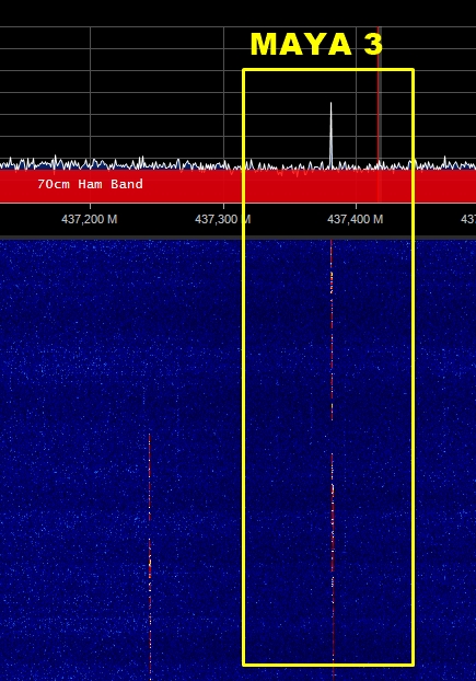 New satellite  MAYA-3 over Brazil at 23:22UTC time 
Signal received on RTLSDR V3

<a href="/STAMINA4Space/">STAMINA4Space</a>