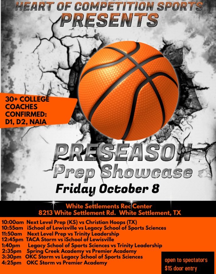 Preseason Prep Showcase Friday Oct 8

FINAL SCHEDULE!!

White Settlement Rec
8213 White Settlement Rd
White Settlement, TX 76108

<a href="/TheTB5Reports/">TheTB5Reports</a> <a href="/tobias_bass/">Tobias Bass</a> <a href="/HeadsUpSI/">The SportsInfluencer (Jabari Johnson)</a> <a href="/TexasHoopsGASO/">TexasHoops/GASO 🔗</a> @Mo_Shabazz7 <a href="/PrepHoopsTX/">Prep Hoops Texas</a> <a href="/TXboysbasketbal/">Texas Boys Basketball</a> <a href="/DJH5Report/">InsideThePlex</a>