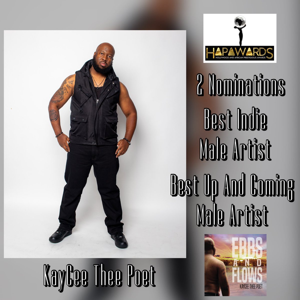 KARLTONTCLAY's tweet photo. I won’t let ANYONE take this accomplishment from me… Negativity BLOCKED! Aht aht! Don’t bring that over here! #HAPA #Nominees #WorkMoreTalkLess #VictoryProductions #VPN #KayCeeTheePoet https://t.co/r6JSI0zBa0