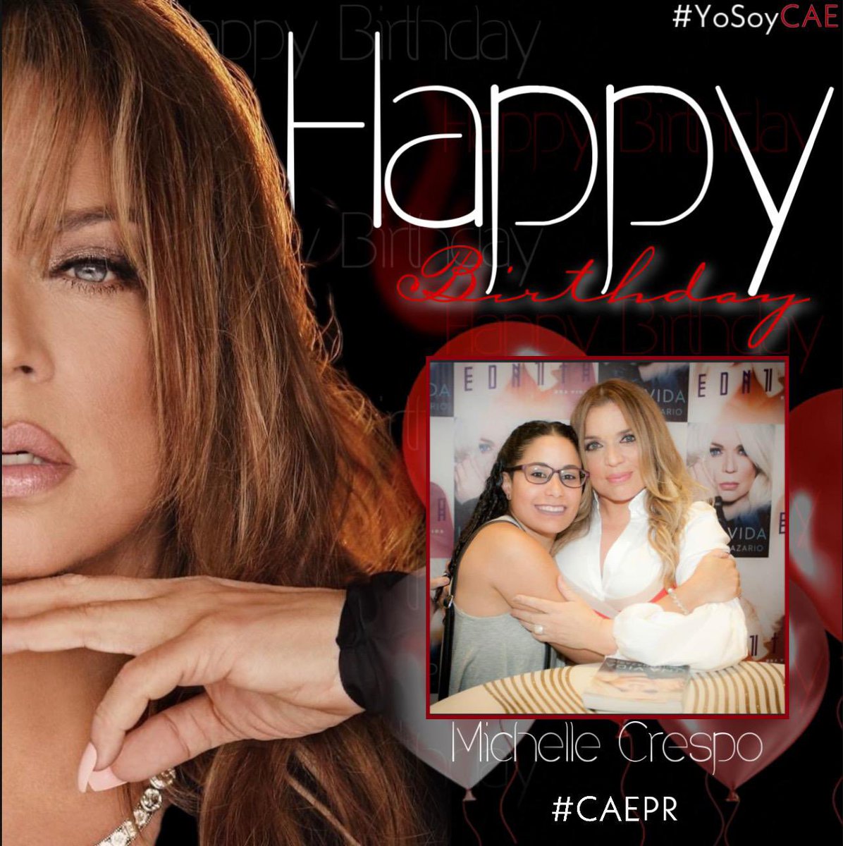 ClubEdnita's tweet photo. #HappyBirthday 🎈 🎁 ¡Queremos felicitar a nuestra socia Michelle Crespo, que hoy se encuentra celebrando otra vuelta alrededor del sol! ¡Lluvia de Bendiciones, Salud y Felicidad! Rock on! #YoSoyCAE

#Ednita #EdnitaNazario #ClubAmigosDeEdnita #RumboALos30Años #FanClubOficial #CAE https://t.co/gGwSwzSGJn