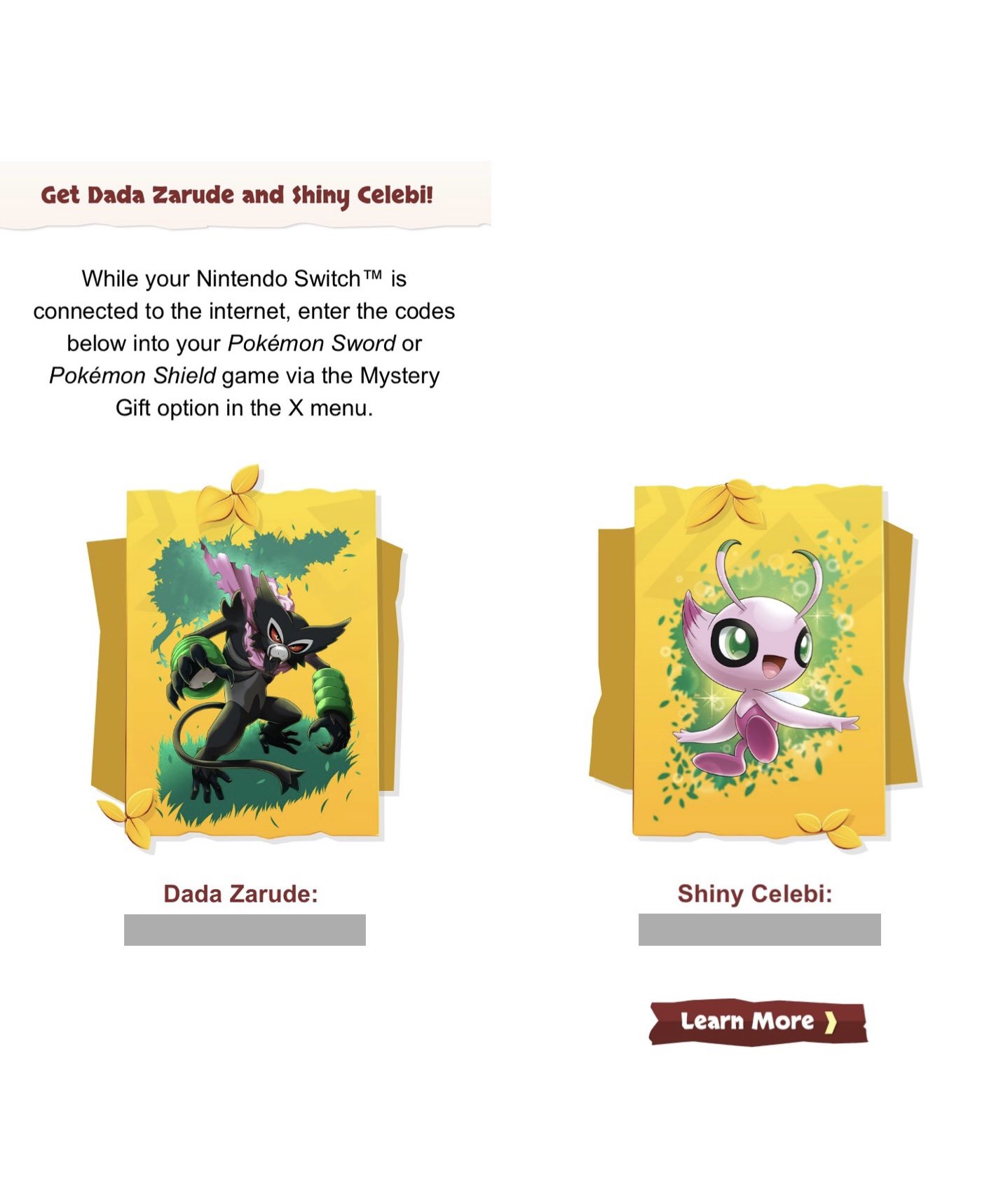 ありす ボーダー予想 ポケモン剣盾 海外版とうちゃんザルード 色違いセレビィ シリアルコード届いてました T Co Ra6twohua7 Twitter