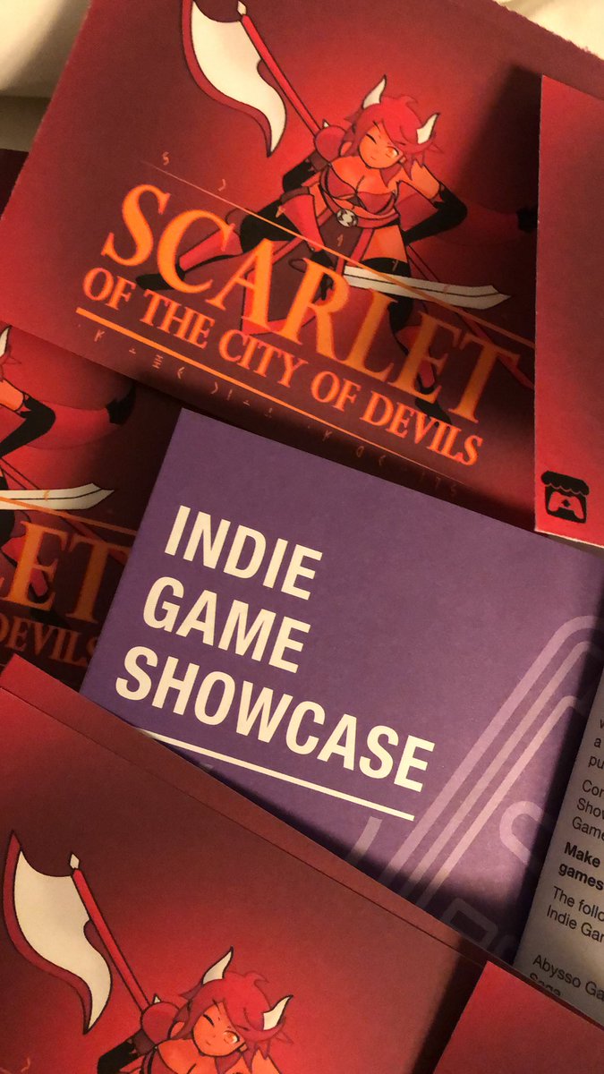 ShademareStudio's tweet photo. If youโre @TooManyGames this weekend, stop by the #IndieGame Showcase and check out Scarlet of the City of Devils. Meet my super friendly parents and play the game and ask questions about the game and postcards. #notgrumpy #indiedev #metroidvania #solodev https://t.co/DM5tpHPrpV