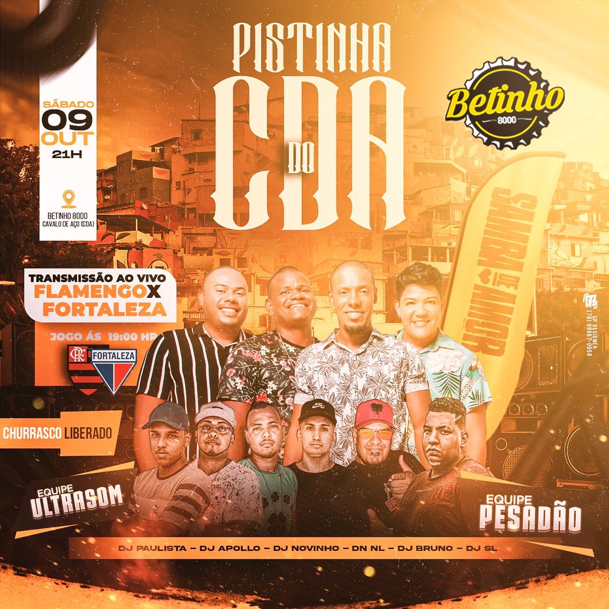 DaviAlv47859481's tweet photo. SÁBADO TEM PISTINHA DO CDA COM TRANSMISSÃO AO VIVO DO JOGO DO FLAMENGO CHURRASCO LIBERADO BEBIDAS NA PROMOÇÃO SÓ BORA RAPAZIADA 💣💥 https://t.co/y39yStrE3y