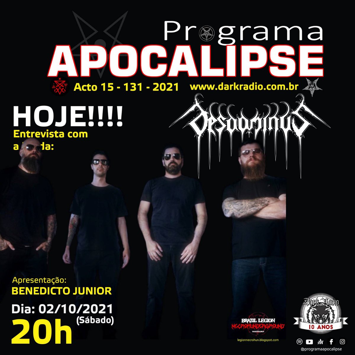 maquinaprofanaf's tweet photo. #MaquinaProfanaFest: DESDOMINUS - Ouça agora a entrevista ao Programa Apocalipse
Inscreva-se No #Blog, Compartilhe. Apoie o #Underground Seu Apoio é Muito Importante👇🤘🎧
https://t.co/ro81cu7PMU
#Desdominus #DeathMetal #BlackMetal #Metal #Entrevista #ProgramaApocalipse https://t.co/hvnKQeBgwM