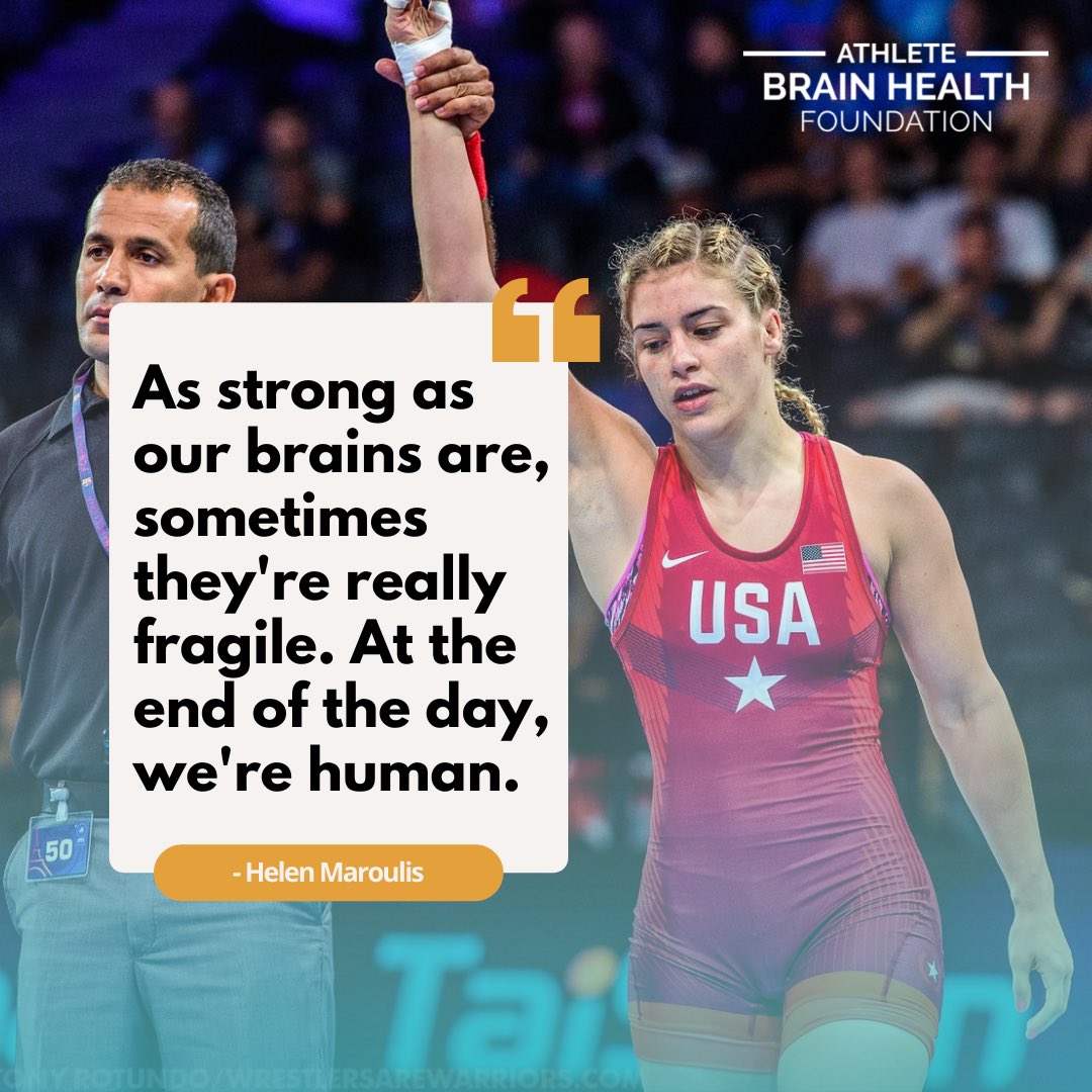 AthleteBrainFdn's tweet photo. @USAWrestling’s Helen Maroulis shared her journey with brain trauma and how it impacted her mental health ahead of the Olympics - head to the link in our bio to read her incredible story!

Thank you Helen for shedding light on how brain health affects mental health! #BrainHealth https://t.co/0coHWI1xkc