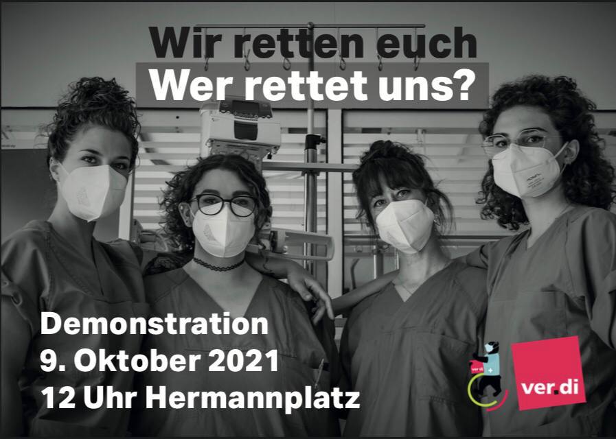 Wir unterstützen <a href="/KeineProfite/">Berliner Bündnis Gesundheit statt Profite</a>
und die Berliner Krankenhaus Bewegung.

Ob fehlende Pädagogik*innen oder Pflegekräfte. Gute und gesunde Arbeit braucht Zeit und Entlastung.

Kommt zur 📣📣📣 Demo
mit Berlins Krankenhausbeschäftigten

📆 9. Oktober - 12:00 Uhr 
📍Herrmannplatz