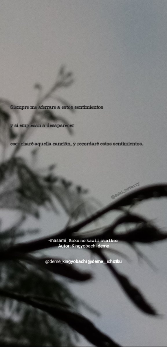 Suki_ToTerry's tweet photo. Siempre me aferrare a estos sentimientos, y si empiesan a desaparecer, escucharé aquella canción, y recordaré estos sentimientos.

Manga: Boku no kawaii stalker
Autor(a): Kingyobachi deme
Twitter - mangaka: @deme_kingyobachi @Deme__Ichiziku
#edition #frases #mangas #yaoi https://t.co/LxCTsRVtOw