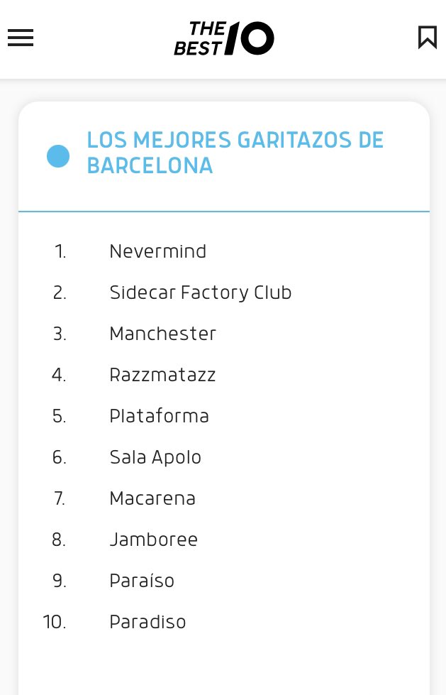 TheBest10es's tweet photo. @RazzmatazzClubs Hola Razz!!! Como nos alegramos de que vuelva la Razzmatazz! Por algo está entre los 10 mejores garitazos de Barna según https://t.co/B2QeVGZMtF

Así está el Top10 👇👇👇 https://t.co/bl6CJ1MiYB