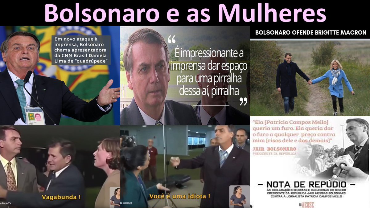 Outubro Rosa:
Estuprador não é condenado 
Projeto do absorvente íntimo vetado
Deputado estadual que apalpou colega volta a exercer o cargo
Vereador tira microfone da colega

E pelo histórico do presidente pode piorar muito
 
#OutubroRosa
#JusticaPorMariFerrer
#LivreParaMenstruar