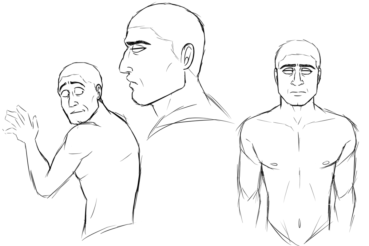 tw // slight sfw nudity ?? anatomy practice 

Some drawings of Talbot to try and get a sense of his body type and overall structure but mostly male anatomy practice 