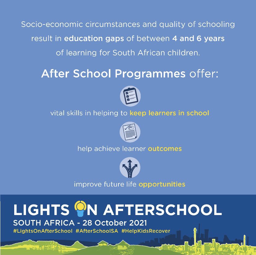 Charldutoit37's tweet photo. We are part of #AfterschoolSA and our programmes continue to #HelpKidsRecover. That’s why #LightsOnAfterSchool is so important to us! https://t.co/Rir8TlslQT