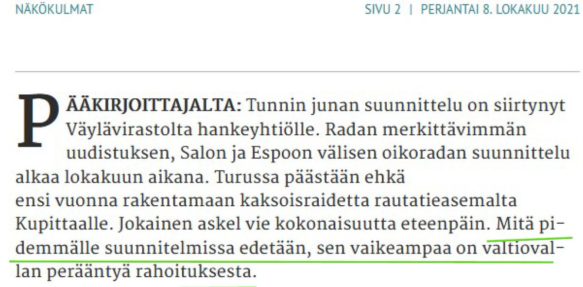 JaaGave1's tweet photo. Turun sanomat tänään.
Tällä periaatteella raitiovaunustakin on vaikea perääntyä Turun budjetissa. https://t.co/yhzhSSJTbv