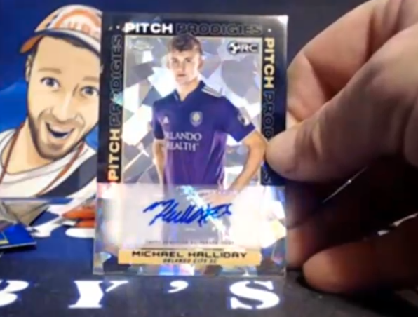 GoGTSLive's tweet photo. Our product preview of MLS Sapphire hit a beautiful Pitch Prodigies auto of Michael Halliday!

RT &amp; Watch Live to enter to win: https://t.co/fQdVJJYUXR

#Collect https://t.co/Ug4tT6SmIj