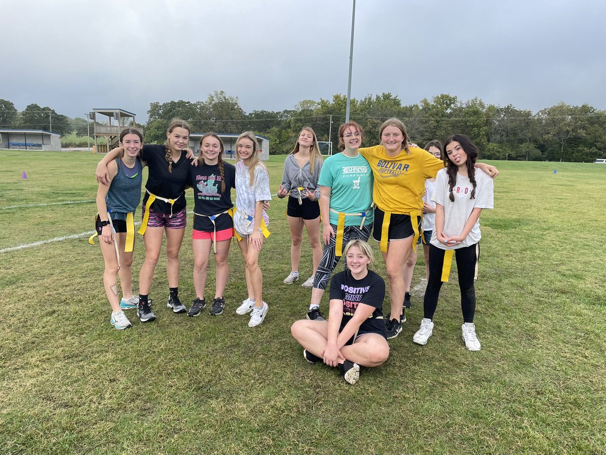 betsy_berry's tweet photo. What a fun time playing flag football in PE today! These girls loved it mud and all! #goliberators https://t.co/zaOhVwFUn5