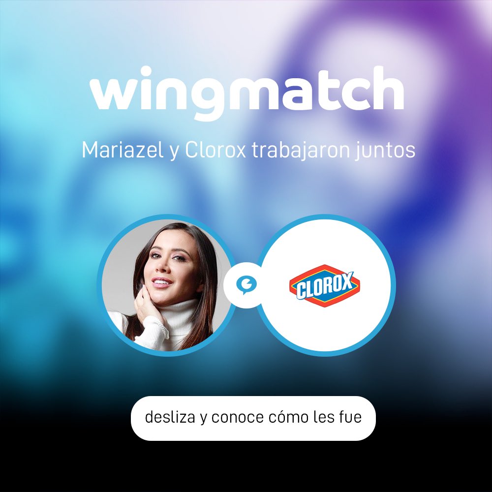 WingMan_MX's tweet photo. JUEVES DE #WINGMATCH!
🔱 Marca: @CloroxMexico
✨ Talento: @Mariazelzel
✅ Campaña: #MásQueLimpieza
¡Con nosotros, crear tu #MatchPerfecto es posible! Si tu marca está lista, nosotros también...😉 https://t.co/I2t4biGb7A