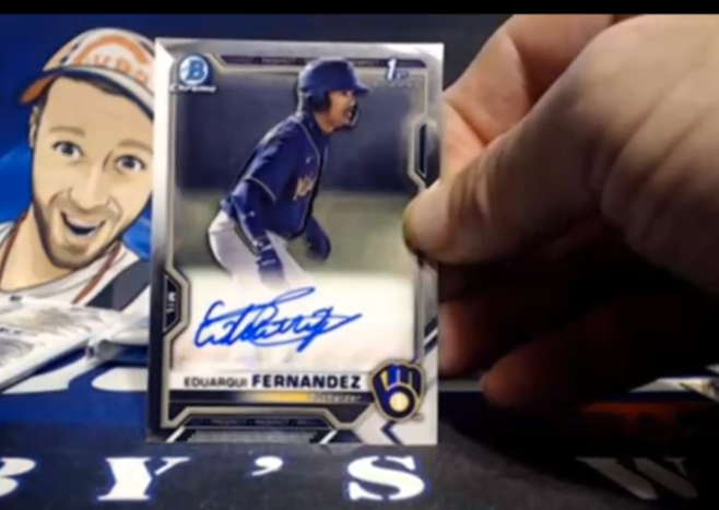 GoGTSLive's tweet photo. Bowman Chrome HIT!  3 autos instead of 2 in our regular hobby box preview.    

RT &amp; Watch Live to enter to win ~ https://t.co/fQdVJJYUXR 

#Collect #WinWithGTS https://t.co/8ujMT90e7Y