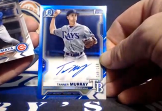 GoGTSLive's tweet photo. Bowman Chrome HIT!  3 autos instead of 2 in our regular hobby box preview.    

RT &amp; Watch Live to enter to win ~ https://t.co/fQdVJJYUXR 

#Collect #WinWithGTS https://t.co/8ujMT90e7Y