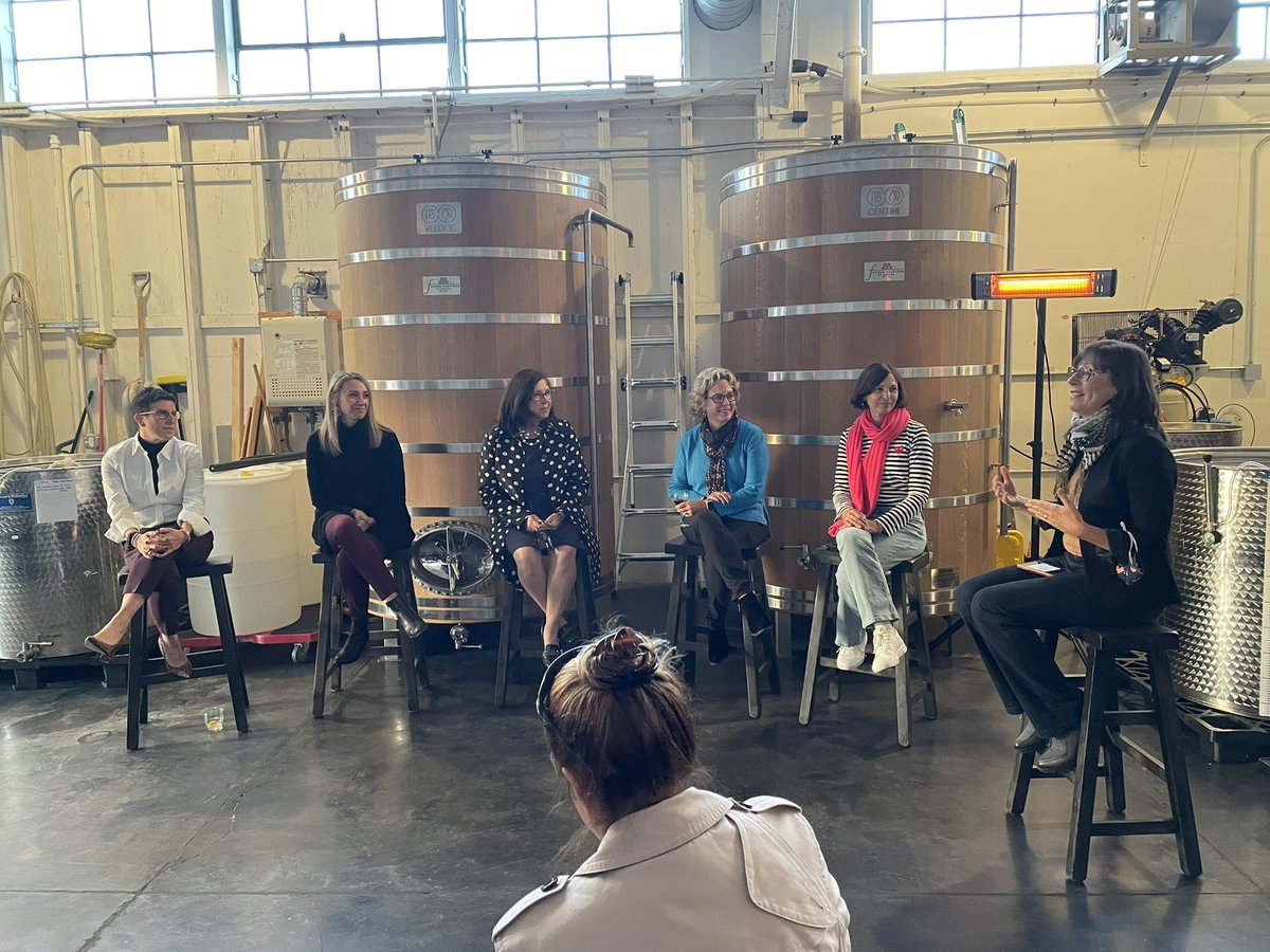 At the #WomenatWork event with CEO <a href="/IslerKate/">Kate Isler</a>, @lzfain, <a href="/theswingshiftco/">The Swing Shift</a>, &amp; @MikaelaKiner — sharing valuable insights for women returning to work or considering a career change. Shop their books 📚 at #TheWMarketplace: thewmarketplace.com