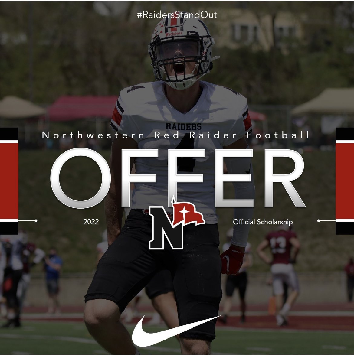 I am super excited to receive and announce an offer from Northwestern College! Thank you! <a href="/Coach_JDavis/">Joshua Davis</a> <a href="/sam_rall14/">Coach Sam Rall</a> #RaidersStandOut