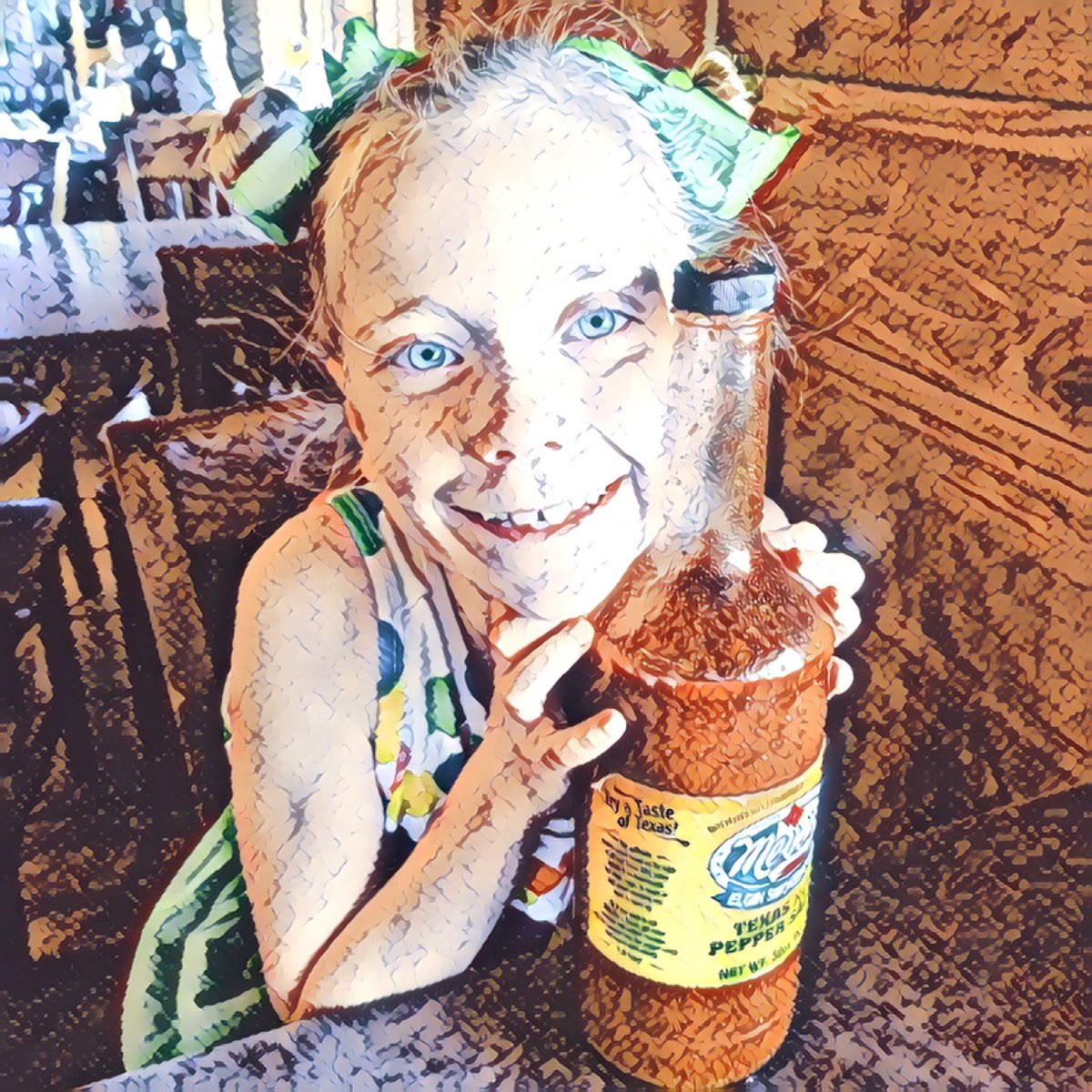 Lovers of our pepper sauce come in all ages. #txbbq #meyerssmokehouse