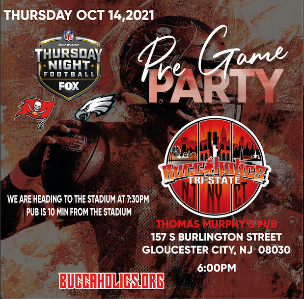 Ru_Dubi's tweet photo. Who wants to hang with Buccaholics Tri-State for Eagles game before we head to the game?! Come meet with us before we invade the Link! #GoBucs  @Buccaholics @Buccaneers @WhatTheBuc https://t.co/PAn1iOpUqi