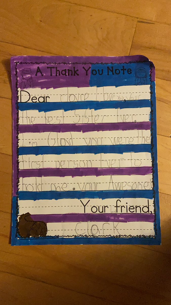 Andrea Soucy (@andrea_machotd) on Twitter photo Came home to this note from Son to Daughter “ Dear Claire, I love you, your the best Sister ever. I’m glad you were the first person to ever hold me. Your awesome. Your best friend Clark”. <a href="/SirArthurCarty/">Sir Arthur Carty</a> thank you for such a thoughtful idea ❤️ Came home to this note from Son to Daughter “ Dear Claire, I love you, your the best Sister ever. I’m glad you were the first person to ever hold me. Your awesome. Your best friend Clark”. <a href="/SirArthurCarty/">Sir Arthur Carty</a> thank you for such a thoughtful idea ❤️