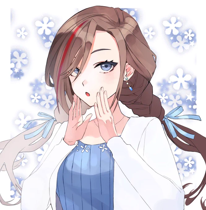 #なつめぇ画
#にじさんじ五十音順に描いたら童田明治の時には画力上がってる説
🐏♫ 