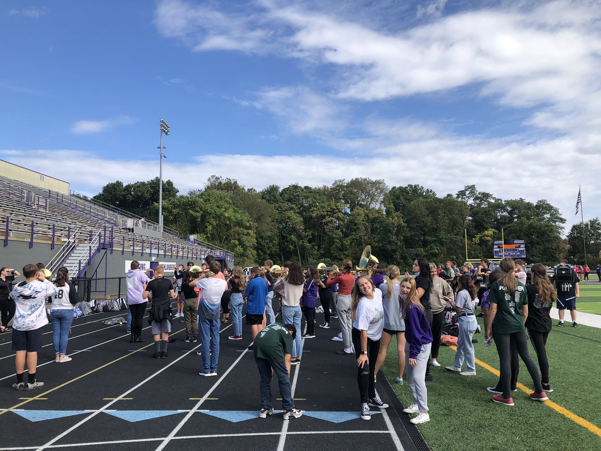 The band today playing stand tunes at the middle school pep rally!