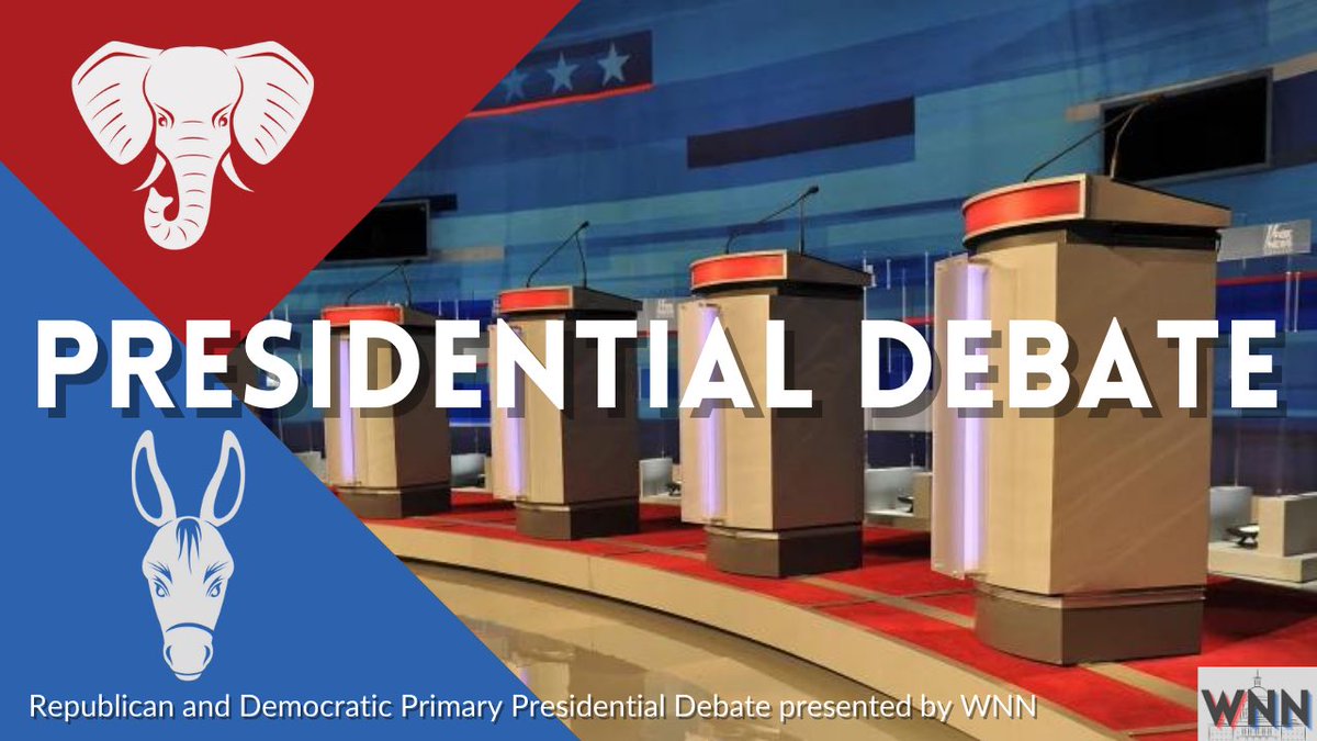 WarriorNewsNet's tweet photo. Reminder tomorrow’s the Presidential Primary Debate! Watch all of the coverage starting mod 4/5 (10:25 a.m.) at the link below and on our website:

https://t.co/pU0XPjeLoP https://t.co/tcWT2sKjiy