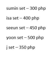 heejicart's tweet photo. 「 wts // lfb | #heejisells 」
⇢ so bad member sets
⇢ prices in the photo (fees - tbf)
⇢ still in kr ; will secure under feta
⇢ payo once ocs are sent ; mine + member
💌 read carrd before transacting https://t.co/EaBT0vKKPo