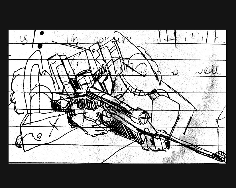sketches I never posted of spotter and perch…. old con expert marksmech and their gun conjunx 