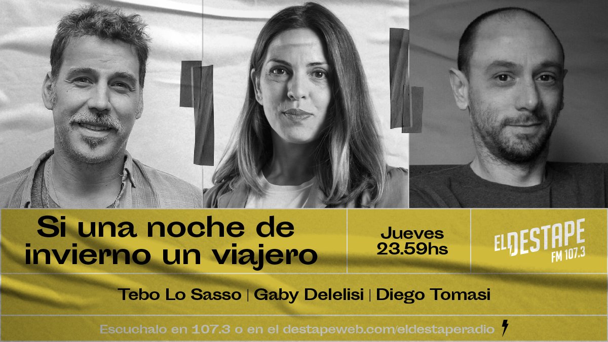 Gador_El_Ven's tweet photo. #SiUnaNoche #UnPerro y toda la magia de @DiegosTomasi @gabydelelisi @TeboLoSasso en @eldestape_radio https://t.co/2rXwmr7e0a