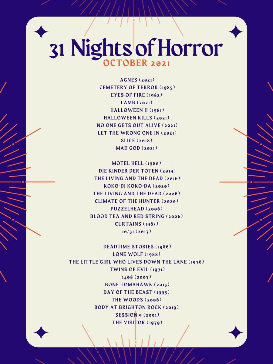 rafa3lla's tweet photo. This year’s movie list! #HorrorMovies #31NightsOfHalloween https://t.co/VlSozZCWd0