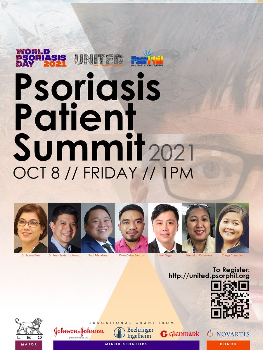 TjMolatz's tweet photo. Happening right now. Welcome to our delegates!
#United #LetsGetUnited #BeUnited #WPD2021 #WPD21 #WorldPsoriasisDay #WorldPsoriasisDay2021 #Psoriasis #PsoriaticDisease #PsoriaticArthritis #PsorPhil #PsoriasisPhilippines #WeArePsorPhil https://t.co/DPMLsXzKRe