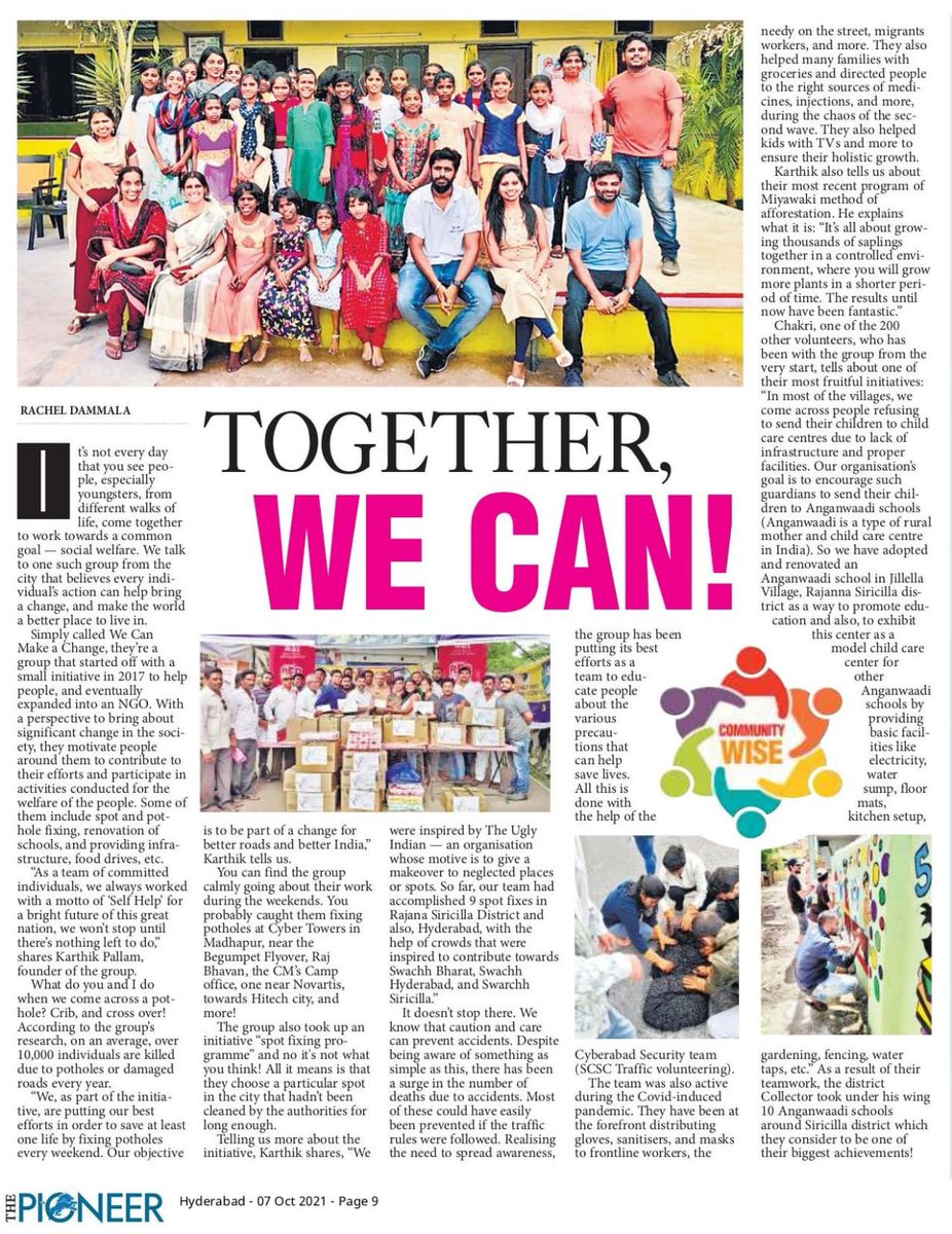 vcanmakechange's tweet photo. Thank you The Pioneer . https://t.co/T5Ofh8jgWp