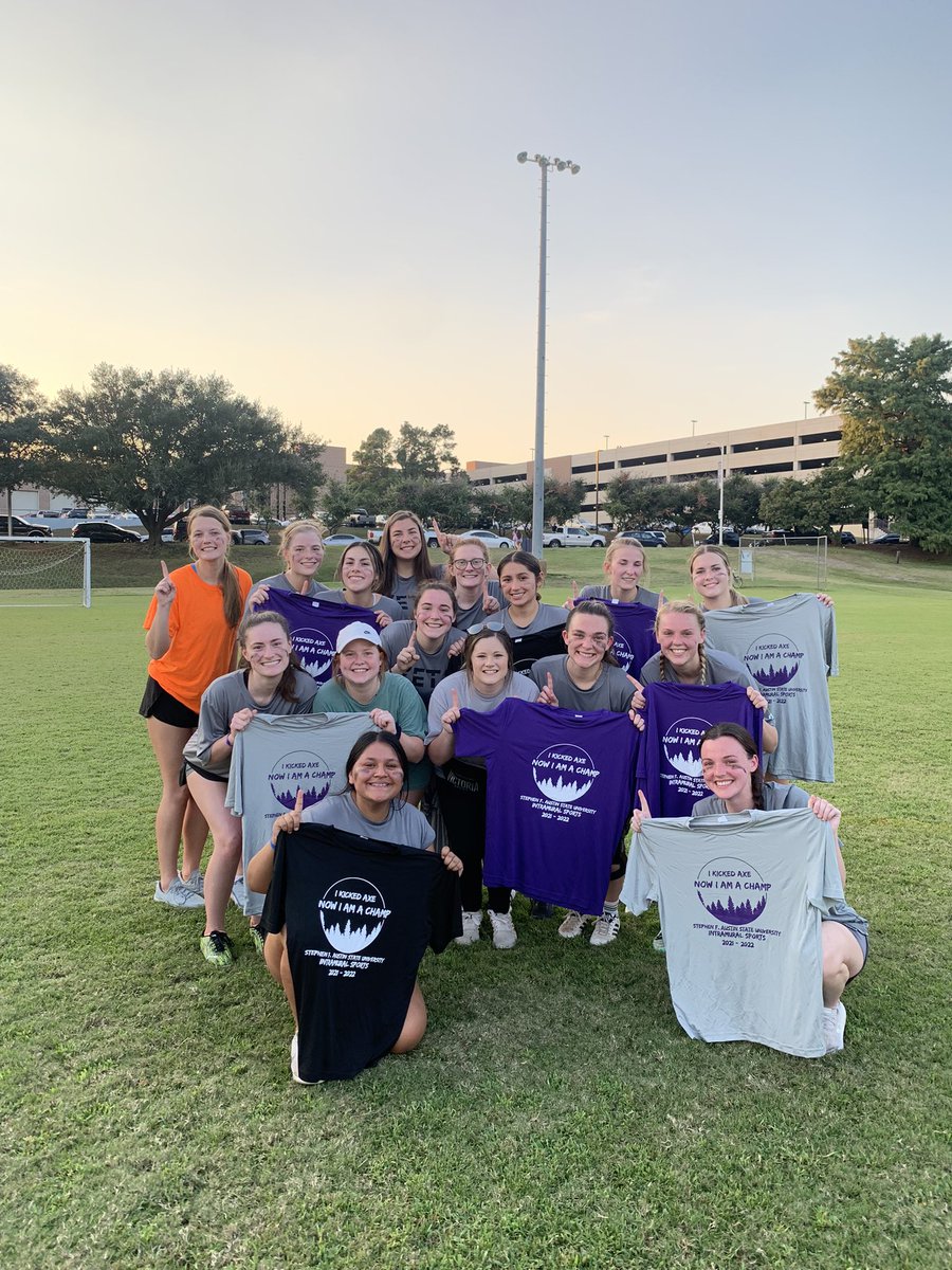 SFAIntramurals's tweet image. Congratulations to our 8v8 soccer champions! Shout out to our winners Zeta, The Last Dance, and GoGetters!