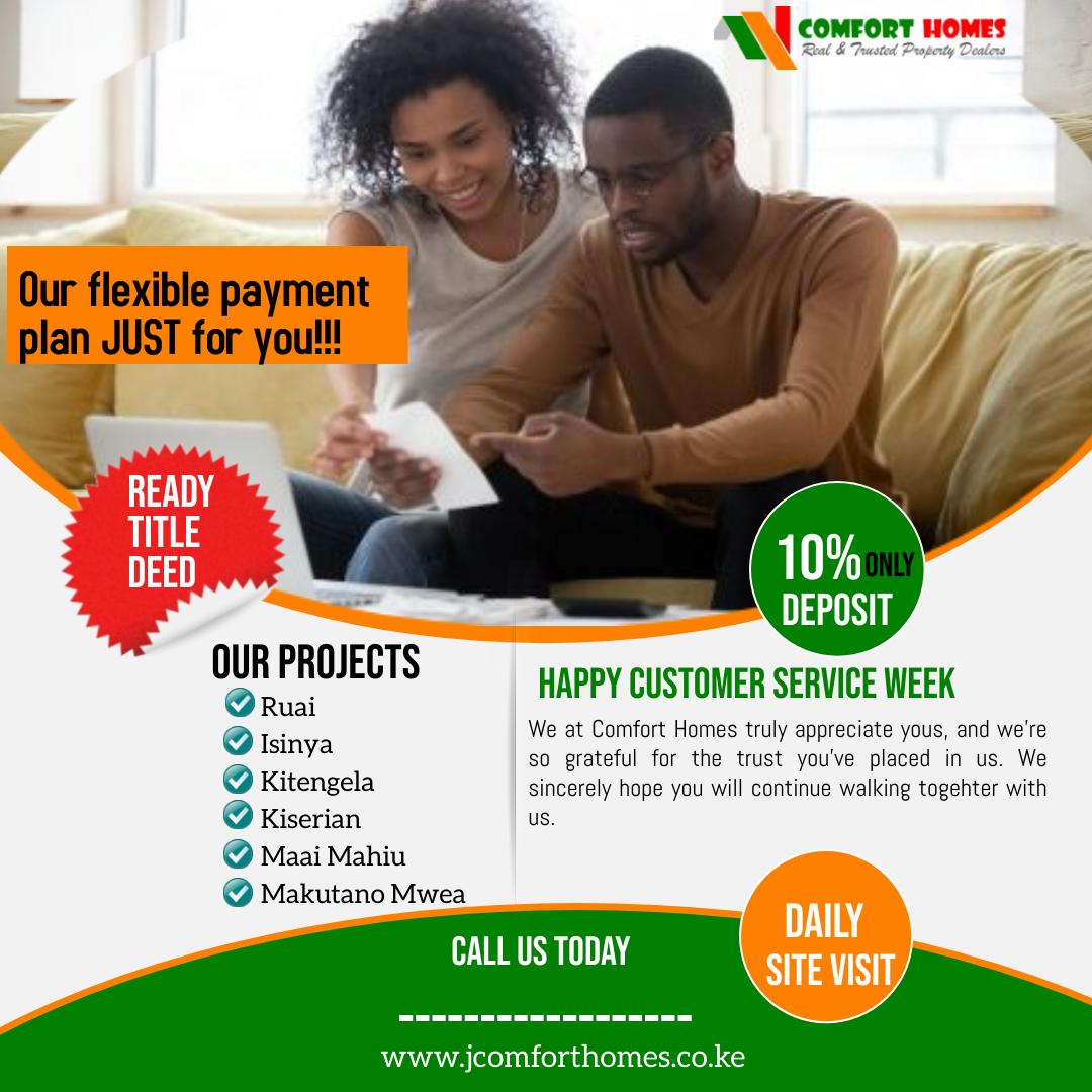 LubangaTumaini's tweet photo. Own a home today
Call 0726360957
#ComfortHomesDelivers
#CustomerServiceWeek https://t.co/kW102hPNh0